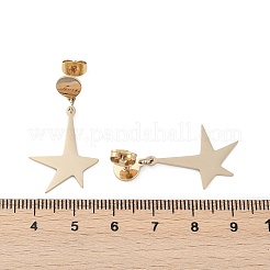 304 Stainless Steel Dangle Stud Earrings&nbsp;EJEW-Z089-13G