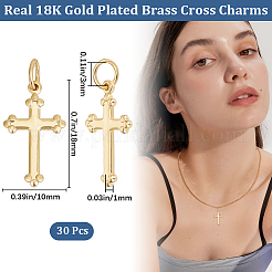 30Pcs Brass Pendants&nbsp;KK-CN0002-81