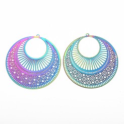 201 Stainless Steel Filigree Pendants&nbsp;STAS-MSMC002-09