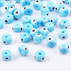 Nbead Handmade Evil Eye Lampwork Beads Strands&nbsp;LAMP-NB0001-49A