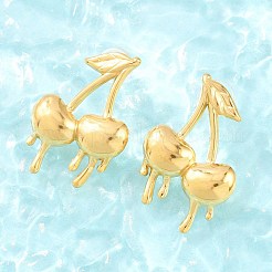 Melting Styles 304 Stainless Steel Stud Earrings for Women&nbsp;EJEW-F415-02G-01