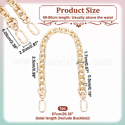 Brass Covered Aluminum Cross Chain Bag Handles&nbsp;PURS-WH0005-73LG-02