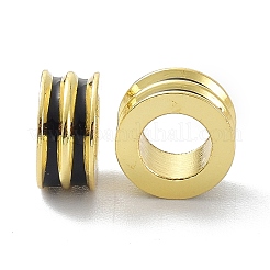 Eco-Friendly Brass Enamel European Beads&nbsp;KK-B047-05G-01