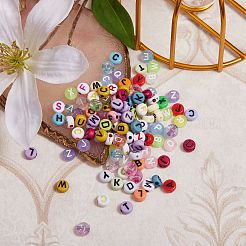 1000Pcs 10 Style Transparent Frosted Acrylic Beads&nbsp;OACR-SZ0001-13