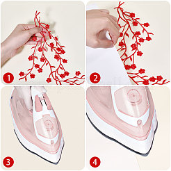 Plum Blossom Shape Appliques&nbsp;PATC-WH0007-11E