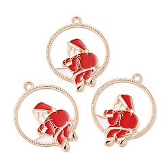 Christmas Zinc Alloy Enamel Pendants&nbsp;ENAM-Q500-01G-02