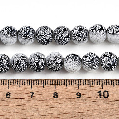 Transparent Baking Paint Glass Beads Strands&nbsp;DGLA-N009-8mm-09