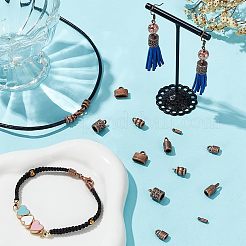 120Pcs 6 Styles Tibetan Style Alloy Cord End&nbsp;FIND-NB0004-49