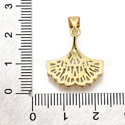Brass Micro Pave Cubic Zirconia Pendants&nbsp;KK-K401-18G