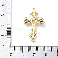 Easter Religion Brass Micro Pave Cubic Zirconia Connector Charms&nbsp;KK-T085-18G-G