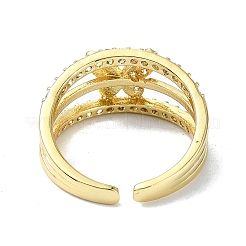 Rack Plating Real 18K Gold Plated Brass Rings&nbsp;RJEW-B054-01G-02