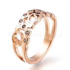 304 Stainless Steel Finger Rings&nbsp;RJEW-F110-04RG