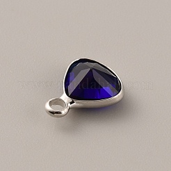 Faceted Glass Pendants&nbsp;GLAA-WH0030-13P-09