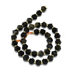 Natural Golden Sheen Obsidian Beads Strands&nbsp;G-I376-A51-01