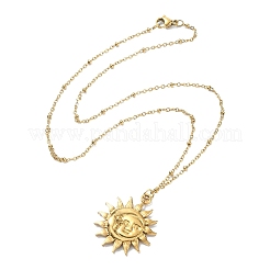 PVD Vacuum Plating 304 Stainless Steel Pendant Necklace for Girl Women&nbsp;NJEW-JN04280-01