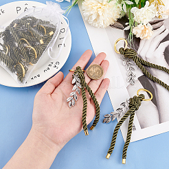 Polyester Cord First Communion Christening Keychain with Alloy Olive Branch for Baptism Favors Gift&nbsp;KEYC-AB00032