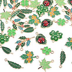 36Pcs 9 Styles Zinc Alloy Enamel Pendants&nbsp;ENAM-TA0011-13