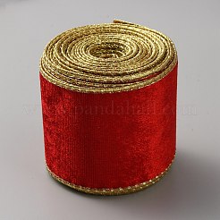 10 Yards Single Face Velvet Wired Ribbon&nbsp;SRIB-WH0011-133A