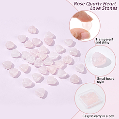 1 Strand Natural Rose Quartz Heart Beads Strands&nbsp;G-OC0003-31