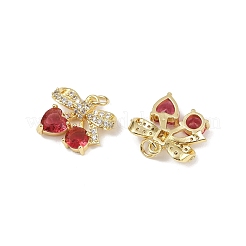 Brass Micro Pave Cubic Zirconia Pendants&nbsp;KK-H072-05G