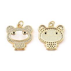 Brass Cubic Zirconia with Shell Pendants&nbsp;KK-K342-01G