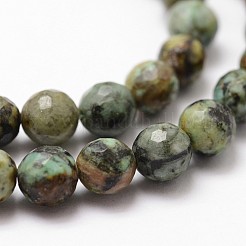 Natural African Turquoise(Jasper) Beads Strands&nbsp;G-D840-15-4mm