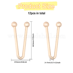 12Pcs Alloy Bikini Clips&nbsp;FIND-CA0009-06