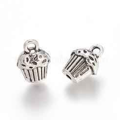 Antique Silver Alloy Cake Pendants&nbsp;X-TIBEP-A113361-AS-LF