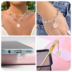 50Pcs 5 Colors Alloy Pendants&nbsp;ENAM-TA0003-93P