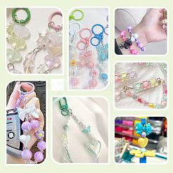 DIY Heart Acylic & Resin Rhinestones Beads Jewelry Making Kits&nbsp;DIY-PH0023-76