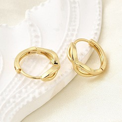 Infinity Brass Hoop Earrings for Women&nbsp;EJEW-U068-01G