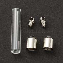 Transparent Glass Vial Pendant Normal Link Connectors&nbsp;GLAA-D004-03P-02