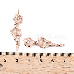 925 Sterling Silver Stud Earrings Findings&nbsp;EJEW-B038-05RG