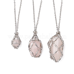 3Pcs 3 Sizes 304 Stainless Steel Cable Chain Macrame Pouch Slider Necklace Making&nbsp;NJEW-JN05068