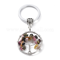 Natural/Synthetic Mixed Stone Keychain&nbsp;KEYC-E023-03J