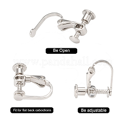 Brass Screw On Clip-on Earring Findings&nbsp;LS-KK-L164-02P