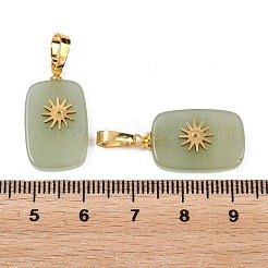 Natural Green Aventurine Pendants&nbsp;G-G461-04G-03