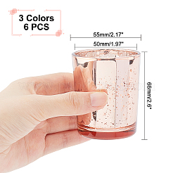 Plated Glass Candle Cups&nbsp;AJEW-GA0001-96