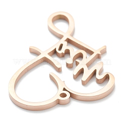 304 Stainless Steel Pendants&nbsp;STAS-B016-06RG