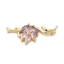 Brass Micro Pave Cubic Zirconia Pendants&nbsp;KK-K368-06A-G