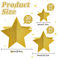 3D Star Paper Glitter Powder Display Decorations&nbsp;DIY-WH20082-52A
