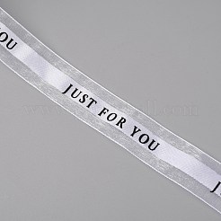Polyester Organza Ribbons&nbsp;ORIB-WH0002-04B
