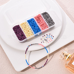 90G 5 Colors 12/0 Baking Paint Glass Seed Beads&nbsp;SEED-YW0001-14A