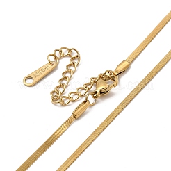 Ion Plating(IP) 304 Stainless Steel Herringbone Chain Necklace for Women&nbsp;X-NJEW-G097-02G