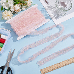 1Pc Polyester Pleated Lace Trim with Gold Metallic Thread&nbsp;DIY-MA0006-64A