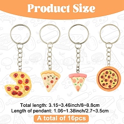 16Pcs 4 Style Resin Keychain&nbsp;KEYC-YW00236