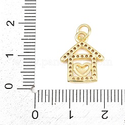 Brass Micro Pave Clear Cubic Zirconia Pendants&nbsp;KK-F938-15G