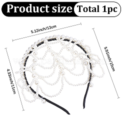 1Pc Imitation Pearl Hair Bands for Women&nbsp;AJEW-CY0001-98