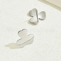 Fashionable 201 Stainless Steel Clover Stud Earrings&nbsp;OT0775