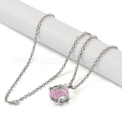 Brass Enamel Pendant Necklaces&nbsp;NJEW-G089-08P-01